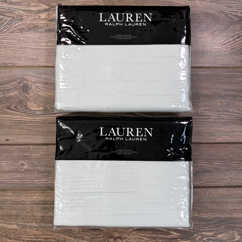 Ralph Lauren Set of 2 Spencer Matelasse European Sham 26x26 Sage Green NEW